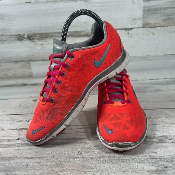 Nike Free 5.0 Womens Road Running Athletic Sneaker Shoes Orange Size 5 - Picture 5 of 8
